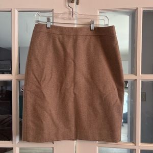 Jcrew tan pencil skirt